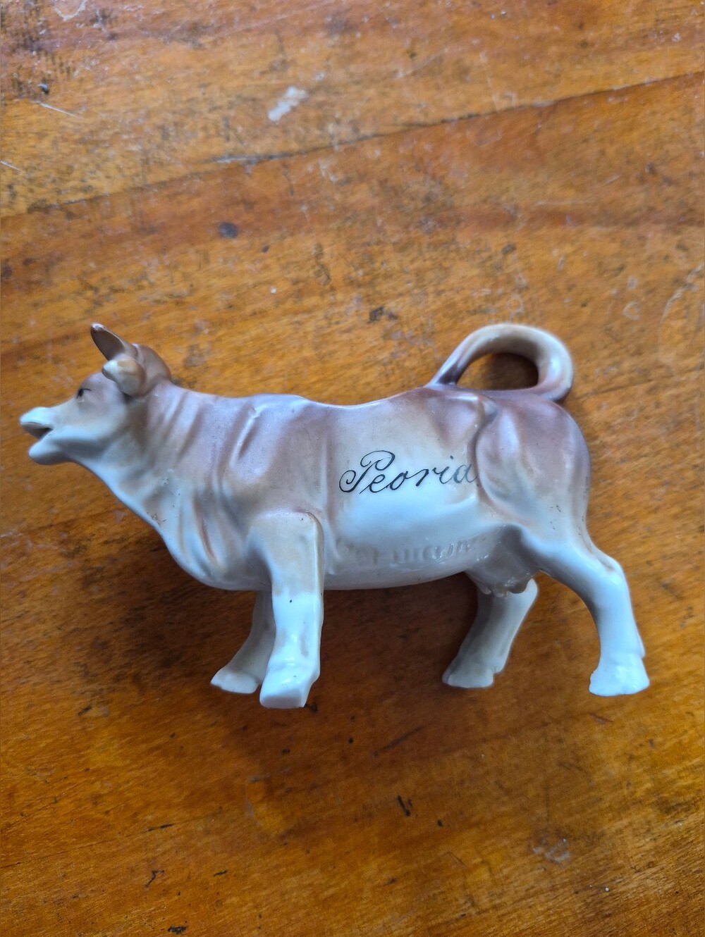 Vintage Mid Century Ceramic Cow Creamer Brown